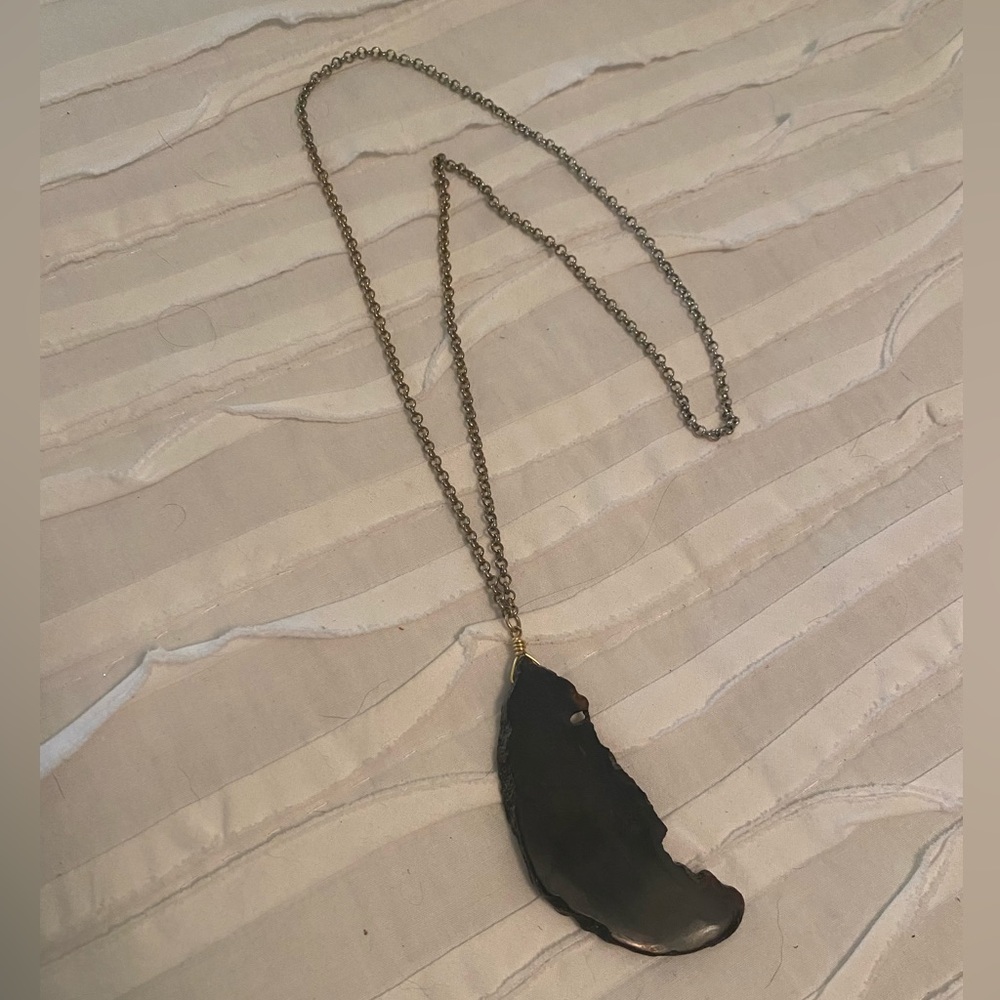 Brown Stone Statement Necklace